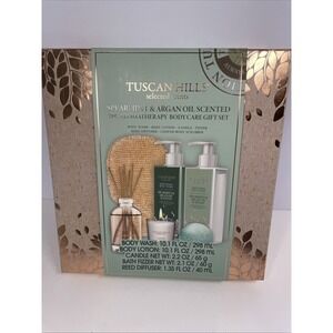 7-pc TUSCAN HILLS Aromatherapy Body Care Gift Set Spearmint & Argan Oil Scented